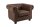 Fauteuil Chesterfield brun antique L : 110 cm en tissu bois