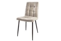 Chaise de salle &agrave; manger sans accoudoirs Tissu...