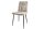 Chaise de salle à manger sans accoudoirs Tissu Métal Gris Noir