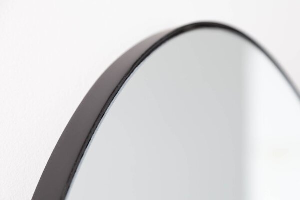 miroir mural cadre noir métal H : 90 cm travail manuel pièce unique