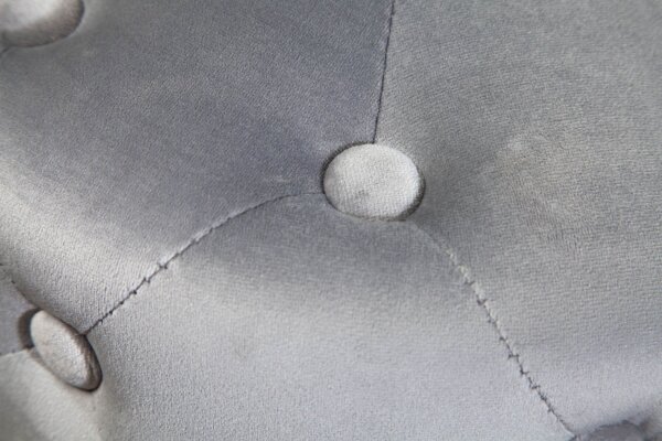 Pouf Gris Or petit Ø 37 cm H : 38 cm en velours métal