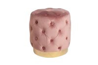 Tabouret Rose Or en velours m&eacute;tal &Oslash; 37 cm H...