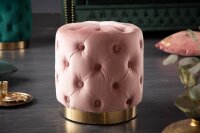 Tabouret Rose Or en velours métal Ø 37 cm H...
