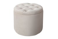 Pouf avec espace de rangement &Oslash; 50 cm Beige en...