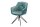 Chaise de bureau sans roulettes velours métal pétrole noir pivotant