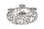 Chandelier rond Ø 38 cm fait main en argent GARONNE