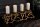 Bougeoir pour bougies de 60 cm fait main en or