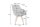 Chaise pivotante Gris Naturel sans roulettes Rétro avec accoudoirs Velours Bois