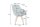 Chaise de bureau pivotante velours bois pétrole nature design rétro