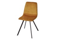 Chaise de salle à manger velours métal...