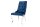 Chaise de salle à manger bleu argent baroque en velours métal avec poignée