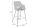 Chaise de bar avec dossier velours métal gris noir or VENUS