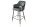 Chaise de comptoir velours métal rétro noir vert-gris