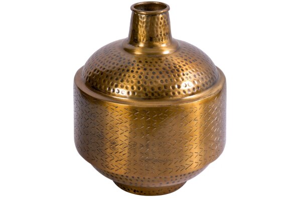 Vase décoratif fait main martelé Ø 31 cm en cuivre antique