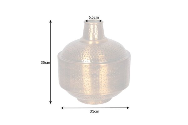 Vase décoratif fait main martelé Ø 31 cm en cuivre antique