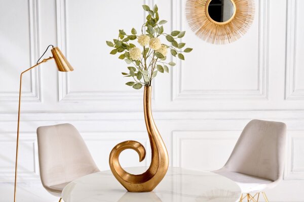 Vase décoratif en métal doré fait main H : 47 cm SIXTEN