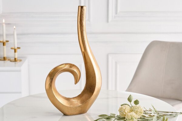 Vase décoratif en métal doré fait main H : 47 cm SIXTEN