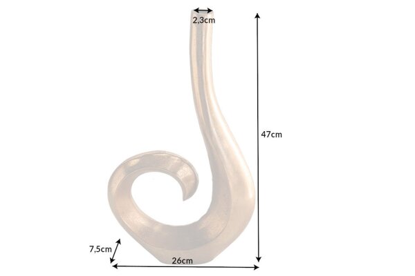 Vase décoratif en métal doré fait main H : 47 cm SIXTEN