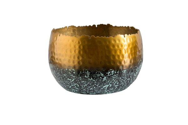 Coupe décorative en métal fait main Ø 18 cm petit coup de marteau