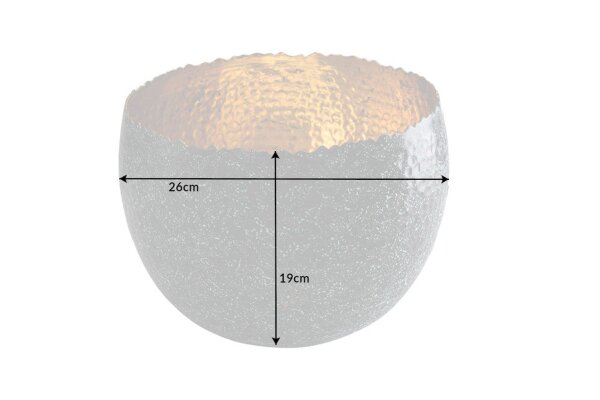 Coupe décorative artisanale Ø 28 cm petit métal martelé