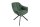 Chaise de bureau sans roulettes verte noire en tissu métal pivotant