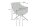Chaise de bureau sans roulettes verte noire en tissu métal pivotant