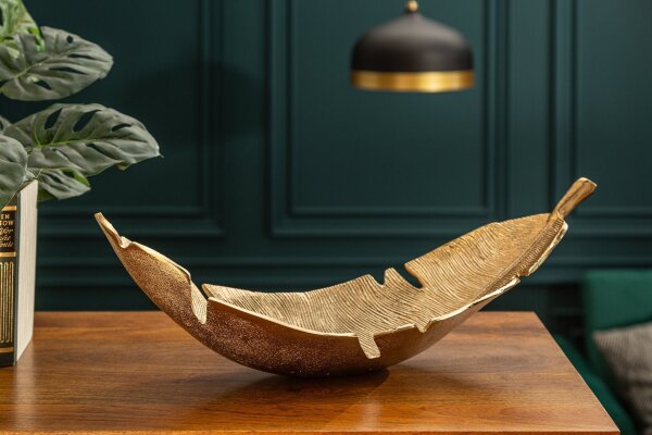 Coupe décorative en or 62 cm de long en métal fait main