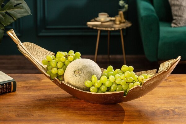 Coupe décorative en or 62 cm de long en métal fait main