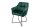 Chaise de salle à manger velours métal vert noir avec accoudoirs