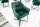 Chaise de salle à manger velours métal vert noir avec accoudoirs