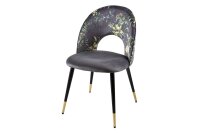 Chaise de salle à manger sans accoudoirs velours...