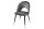Chaise de salle à manger sans accoudoirs velours métal motif floral gris