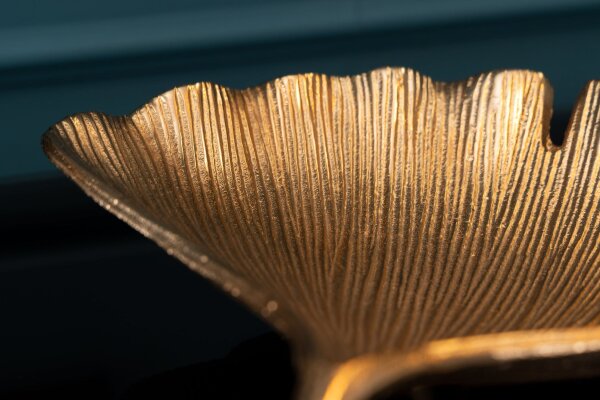 Coupe décorative en métal 42 cm de long en or Ginko Asiatique