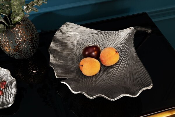 Coupe décorative en argent fait main 42 cm Ginko Design Asiatique