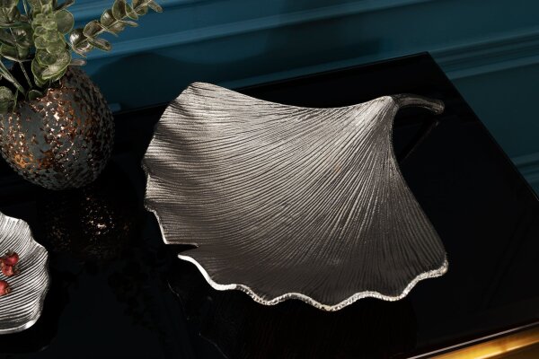 Coupe décorative en argent fait main 42 cm Ginko Design Asiatique