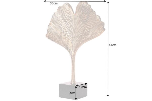 Statue décorative en métal Asiatique 34cm or Ginko Design fait main