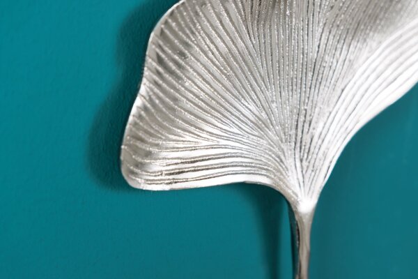 Portemanteau mural en métal fait main en argent Ginko Design