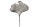 Portemanteau mural en métal fait main en argent Ginko Design