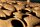 Coupe décorative en métal 50 cm de long en or Ginko fait main