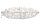 Déco bol métal fait main 40 cm de long en argent Ginko