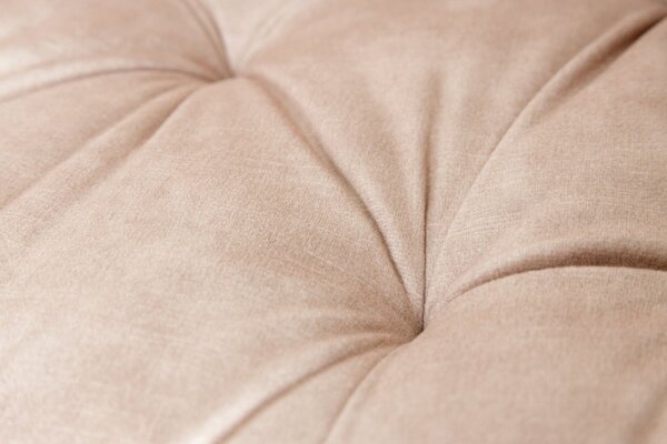 Chaise de bar Chesterfield en velours métal crème beige noir