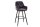 Chaise de comptoir Chesterfield en velours métal gris noir