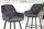 Chaise de comptoir Chesterfield en velours métal gris noir