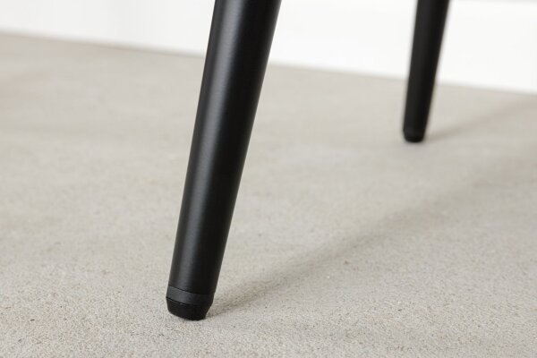 Tabouret de bar tissu métal pétrole noir Chesterfield
