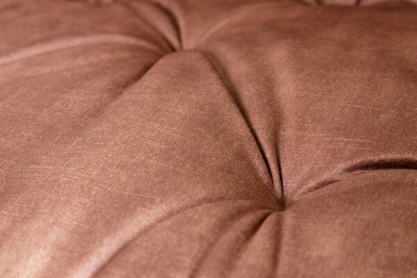 Chaise de bar avec dossier Tissu Métal marron noir Chesterfield