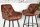 Chaise de bar avec dossier Tissu Métal marron noir Chesterfield