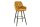 Tabouret de bar velours métal jaune noir Chesterfield