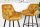 Tabouret de bar velours métal jaune noir Chesterfield