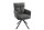Chaise de bureau pivotante Gris Noir en tissu métal avec accoudoirs