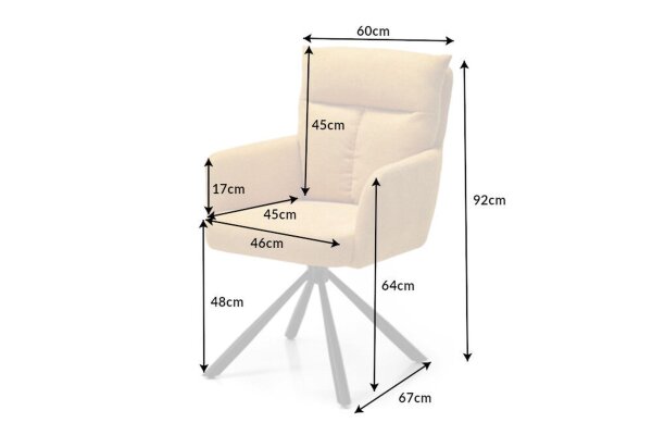 Chaise pivotante Jaune Noir en tissu Métal sans roulettes Rétro
